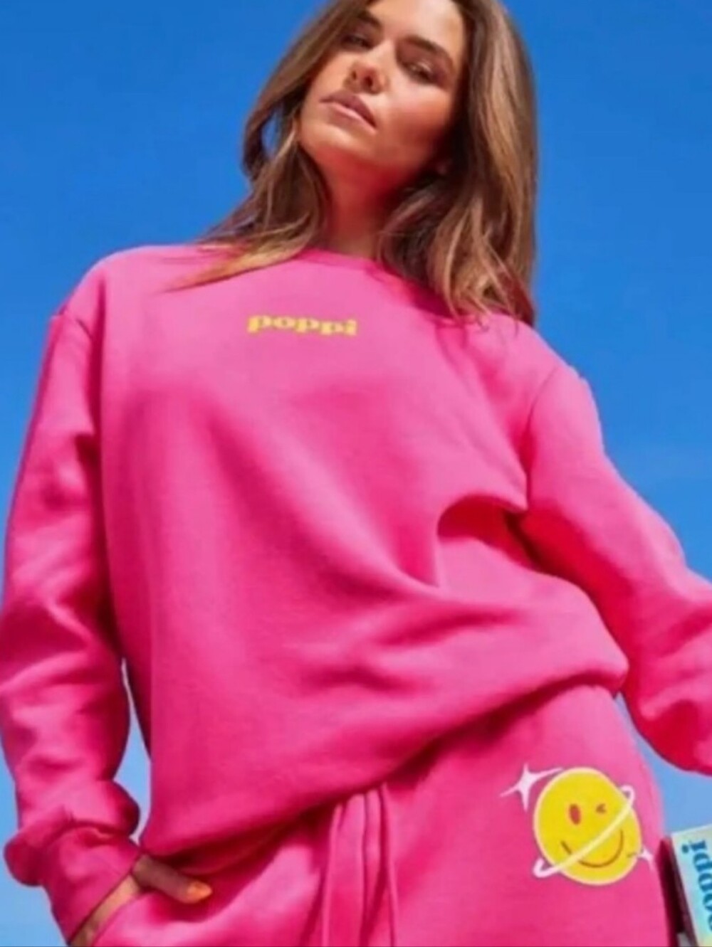 Adult Poppi Forever Icon Graphic Sweatshirt - Pink Size XS